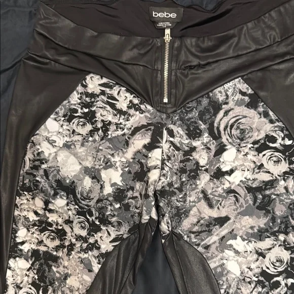 Bebe Black and Gray Kids Leggings - Picture 1 of 6